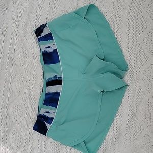 lululemon Speed Up Short 2.5” Aqua Blue Size 10